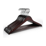 TOPIA HANGER Wooden Hangers, Luxury Suit Hangers for Closet, Cherry Wood Hangers,Heavy Duty Coat Hangers for Shirts 10 Pack