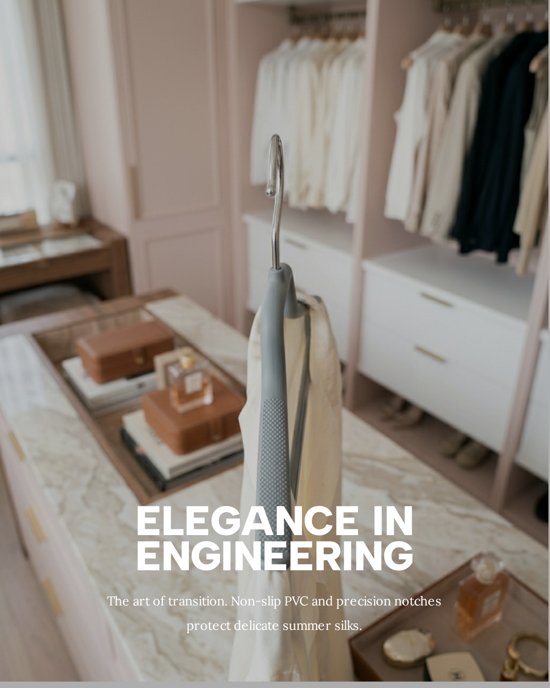 Metal Non-Slip Notches Grey PVC Coated Metal PantsShirts Hangers